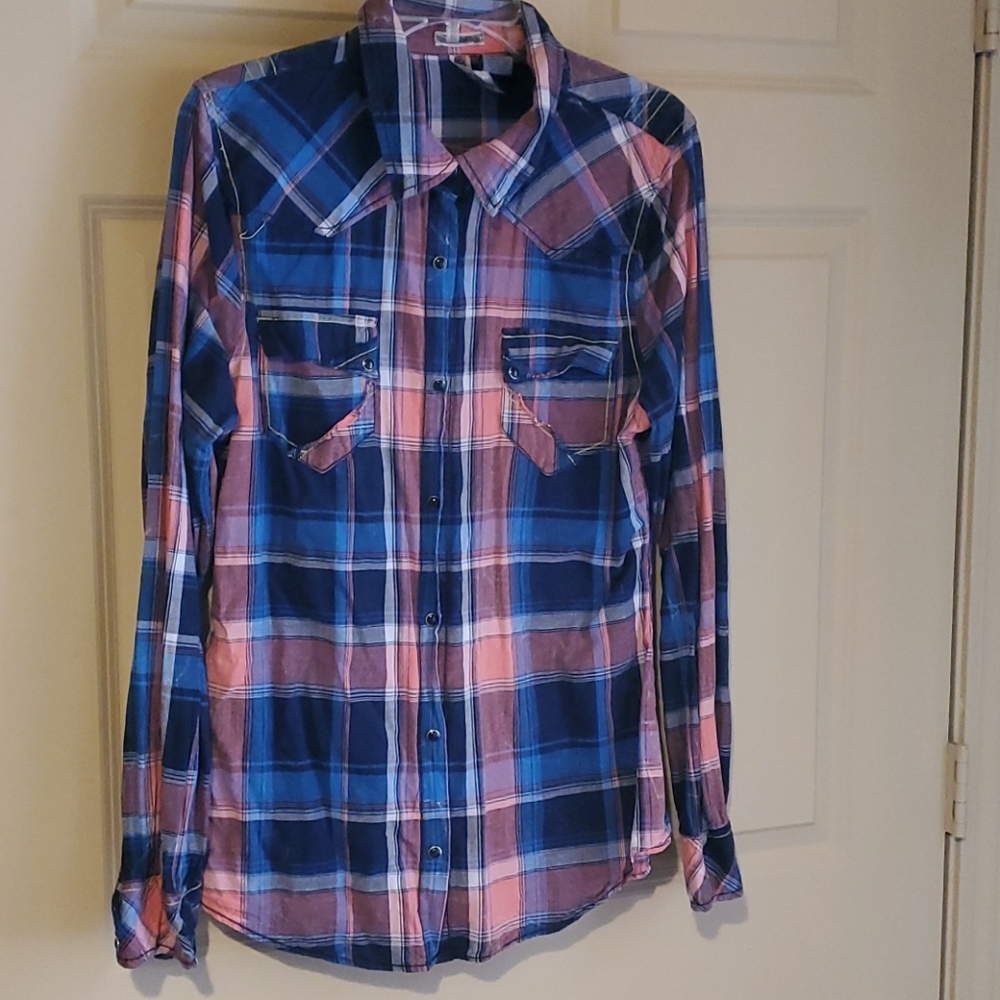 BKE XL Snap Button Long Sleeve Shirt